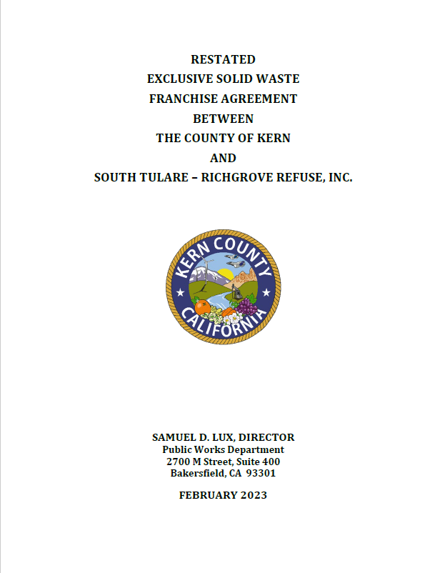 Kern County FA - Cover Page
